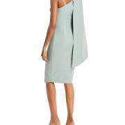 Lavish Alice Women’s Green Satin Pleated Cocktail and Party Dress Size 4 B4HP
