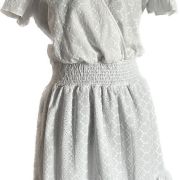 Michael Michael Kors Women’s Julia Eyelet Flutter Sleeve Dress White L B4HP