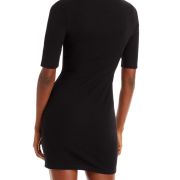 Fore Women’s Crystal Ladder Stitch Mini Front cutout Mini dress Black XS B4HP