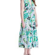 Steve Madden Women’s Amanda Printed Long Summer Maxi Dress L B4HP