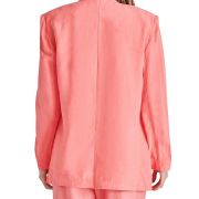 Steve Madden Women’s Baldwin Linen Blend Double-Breasted Blazer Jacket S B4HP