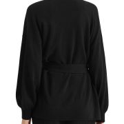 Lauren Ralph Lauren Washable Belted Cashmere Cardigan Black L B4HP