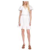 Michael Michael Kors Women’s Julia Eyelet Flutter Sleeve Dress White L B4HP