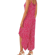 Vince Camuto Womens Pink Floral Wide-Leg Challis One-Piece Jumpsuit Size L B4HP