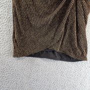 MICHAEL Michael Kors Women’s Sparkle Metallic-Stripe Skirt XL Black/Gold B4HP
