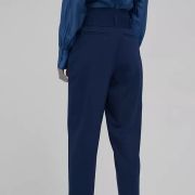 Lauren Ralph Lauren Women’s Blue Belted Ponte Pleated Cropped Pants M B4HP