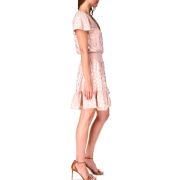 MICHAEL Michael Kors Women’s Julia Palm-Print Fit & Flare Dress Pink L B4HP