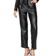 Paige Women’s Kina Faux Leather Straight Pants Size 4 B4HP 28×28