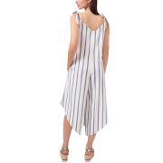 Vince Camuto Striped Tie-Shoulder Cropped Jumpsuit White XL B4HP