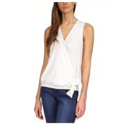 MICHAEL Michael Kors Women’s Sleeveless Wrap Tie Top White L B4HP