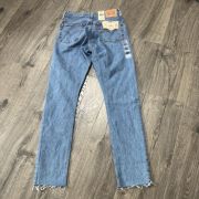 Levi’s Original 501 Distressed Skinny Jeans Salsa Sugar 26×30 295020203 B4HP