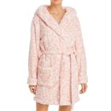 Honeydew Women's Snug Bug Sherpa Animal Print Comfy Robe Loungewear B4HP