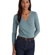 Lauren Ralph Lauren Women’s Surplice Jersey Top B4HP