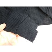 Z Supply Women’s Twist Neckline Ribbed Knit Blouse Shirt Black B4HP