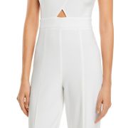 Aqua Women’s Crepe Halter One Shoulder Cut-Out Jumpsuit White XS B4HP