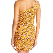 Faithfull the Brand Women’s One Shoulder Smocked Short Mini Dress XS B4HP