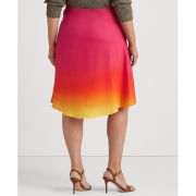 Lauren Ralph Lauren Women’s Plus Size Ombré Linen-Blend Midi Skirt 14 B4HP