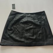 LAUREN RALPH LAUREN Women’s Leather Pencil Mini Skirt 14 Black B4HP