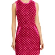 Aqua Women’s Wool Blend Knit Sleeveless Sweater Dress Pink Burg B4HP