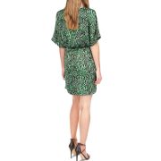 MICHAEL MICHAEL KORS Women’s Zebra-Print Tie Dress Green XL B4HP