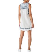 Lucky Brand Women’s Embroidered Sleeveless Mini Dress White XS B4HP