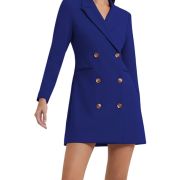 French Connection Women’s Prince Rocks Whisper Blazer Dress Blue Size 2 B4HP