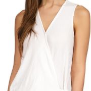 MICHAEL Michael Kors Women’s Sleeveless Wrap Tie Top White L B4HP