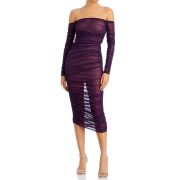 Bronx And Banco Women’s Maya Burgundy Midi Dress L US 8 Retail $650 B4HP