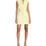 STEVE MADDEN Women’s Evan Cutout Mini Shirt Dress Small Sunny Lime B4HP