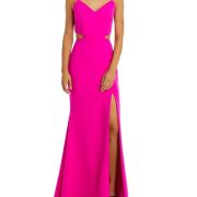 Aqua Women’s Side Slit Maxi Prom Evening Dress Gown B4HP
