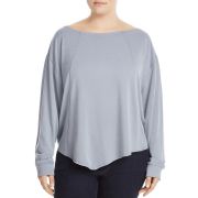 ElaN Plus Womens Asymmetric Long Sleeves Pullover Top defect Stains sixe 1x