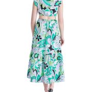 Steve Madden Women’s Amanda Printed Long Summer Maxi Dress L B4HP
