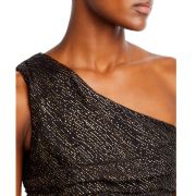 Aqua Women’s Metallic Mini Cut-Out Cocktail and Party Dress Black/Gold B4HP