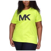 MICHAEL Michael Kors Women’s Plus Size MK Logo Green T-Shirt 2X B4HP