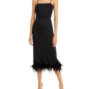 Lucy Paris Women’s Mareena Feather Column Midi Dress B4HP