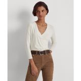 Lauren Ralph Lauren Women's Surplice Jersey Top B4HP