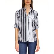 MICHAEL Michael Kors Women’s Petite Ikat Zip-Front Shirt B4HP