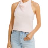 Aqua Women's Cowl Neck Halter Top in Blush B4HP