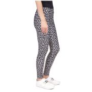 MICHAEL Michael Kors Women’s Floral-Print Leggings Regular Black M B4HP