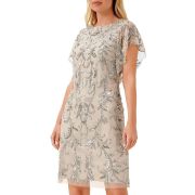 Aidan Mattox Women’s Embellished Flutter Sleeve Cocktail Dress Size 6 B4HP $395