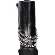 Wild Pair Women’s Rocksann Chain Lug Sole Booties Black Size 7.5M B4HP