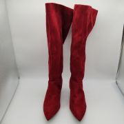 Journee Collection Women’s Vellia Boots Red Size 8 XWC No Box Floor Model B4HP