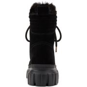 DKNY Women’s Black Combat & Lace-up Boots Faux Fur without Box Size 11 B4HP