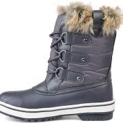 Journee Collection Women’s Lined Lace-up Snow Boot Gray Size 8.5M B4HP