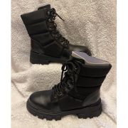 Marc Fisher Women’s Amita Lug Sole Lace Up Hiker Booties Black B4HP