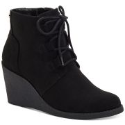 Style & Co Women’s Noellee Wedge Lace-Up Booties Black Size 10M B4HP
