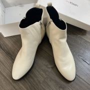 Calvin Klein Women’s Natural Deniece Heel Ankle Booties Ivory 11M Floor Model