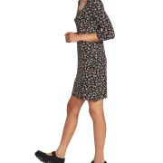 Volcom Women’s Juniors’ Stone Steezee Printed Mini Dress Black L B4HP