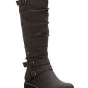 Sun + Stone Women’s Brinley Strapped Lug-Sole Boots Dark Gray Size 5.5M B4HP