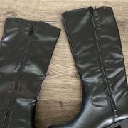 Style & Co Women’s Marliee Riding Boots Black Size 7.5M No Box Strap Cutoff B4HP